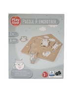 Drewniane Puzzle dla Dzieci - Zwierzątka 2+
