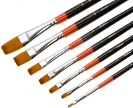 Zestaw pędzli Meeden płaskie 7 szt. Flat Paint Brushes