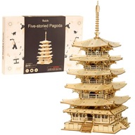 ROBOTIME Drevený model 3D puzzle Pagoda