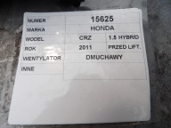 Honda CR-Z ventilátor topení 1,5 Hybrid