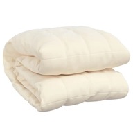 vidaXL Záťažová deka, krémová, 135x200 cm, 6 kg, tkanina