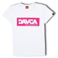 DAVCA Dámske tričko white pink logo XL