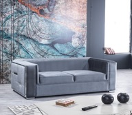 sofa PABLO 2-osobowa salon poduszki w zestawie styl glamour