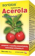 SANBIOS Acerola 500mg naturalna witamina C 100 szt