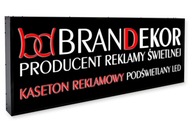 Wypukły KASETON reklamowy świecący LED 300x100 cm