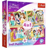 Trefl puzzle 4w1 - Princess: Szczęśliwy dzień