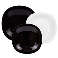 06493 Komplet obiadowy Carine Neo White & Black 18-elementowy LUMINARC