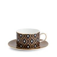 FILIŻANKA do HERBATY ze SPODKIEM PORCELANOWA Geometric Gio Gold Wedgwood