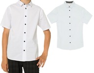 Elegancka Koszula biała krótki rękaw bawełna Komunia Okazje MIK PL 128