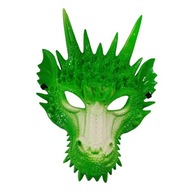 Dračia maska Novinka Rekvizity Fantasy polovičná tvárová maska Animal Green White