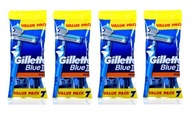 GILLETTE Blue 2 Plus maszynka do golenia 7szt. x 4