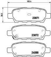 Brembo P 56 046 Sada brzdových doštičiek, kotúčové brzdy