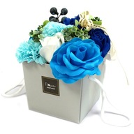 Mydlová kvetinová kytica - Modrá svadba