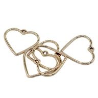 5 sztuk serce ze stopu miłość zawieszki Charms DIY komponenty do biżuterii Making 28x28mm