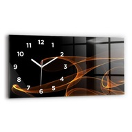 Elegantné sklenené hodiny do obývačky kuchyne miestnosti 60x30 cm Oranžové čiary