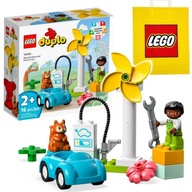 LEGO DUPLO 10985 SAMOCHÓD ELEKTRYK I WIATRAK od 2 lat + TORBA LEGO