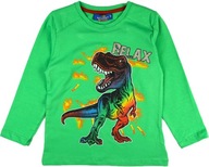 BLUZECZKA BLUZKA DLA CHŁOPAKA T-SHIRT KOSZULKA DINOZAUR TREX 128 H33