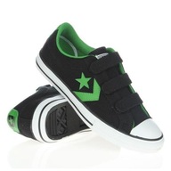 Czarne Tkanina Buty Trampki Converse r.33,5