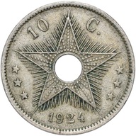Kongo Belgijskie 10 centymów 1924