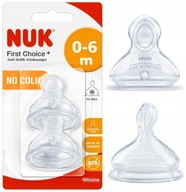 NUK FC+ silikonowy SMOCZEK do BUTELKI 0-6m M -2szt