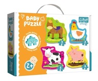 Puzzle Baby Zwierzątka na Wsi Układanka dla Malucha Gruby Karton 2+