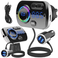 TRANSMITER BLUETOOTH FM SAMOCHODOWY SZYBKA ŁADOWARKA 2x USB AUX