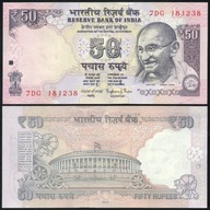 $ India 50 RUPEES P-104 mil. UNC 2015