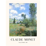 Plakat 40x30 Claude Monet pejzaż polana łąka malowany sztuka BOHO 30 WZORÓW