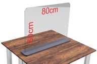 Kryt plexi ochranné sklo 80x60cm stôl drevo