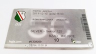 bilet LEGIA Warszawa - CRACOVIA Kraków 10.12.2011