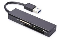 Czytnik kart 4-portowy USB 3.0 SuperSpeed (Compact