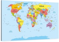 Tabuľa Korková krajina mapa sveta 110x70cm