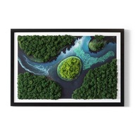 Obraz v ráme MDF Mach Ostrov v močiari 60x40 cm