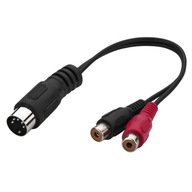 ADAPTER DIN 5 PIN - 2x RCA MONACOR ACA-15/3