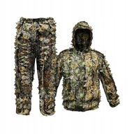 Ghillie Suit Set Hunting Woodland Camo Hooded