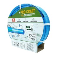 Modrá zahradní hadicí Procraft PR-3KGH1325F 3-vrstvá, 1/2" 25m