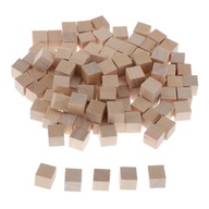 100PCS Wooden Blank Dice D6 Game Dice for DIY