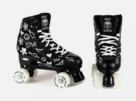 Wrotki Luv Quad, czarno-białe, damskie Roz. 8