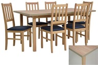 Drewniany zestaw stół i 6 krzeseł BUK salon kuchni
