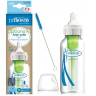 BUTELKA ANTYKOLKOWA SZKLANA WĄSKA DR BROWNS OPTIONS+ 250ML