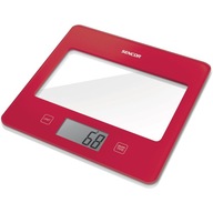 Waga kuchenna dotykowa dokładność 1g LCD do 5 kg czerwona Sencor SKS 5034RD