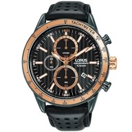 Lorus zegarek męski chronograf sportowy 100m wodoszczelny czarny RM333GX9