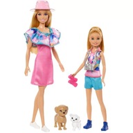 Mattel Zestaw Barbie i Stacie na ratunek lalki z pieskami HRM09