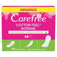 CAREFREE Cotton Feel Normal wkładki higieniczne Aloe 76 sztuk