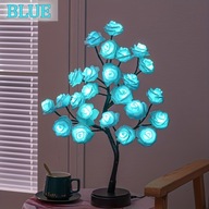 1ks 24 LED ružová kvetinová lampa, napájaná z batérie/USB na dvojaké použitie, farebná