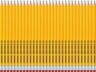 Ołówek drewniany z gumką HB lakierowany żółty Donau x 48 sztuk