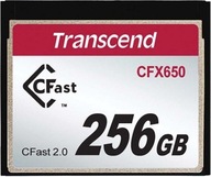 Pamäťová karta CompactFlash TRANSCEND CFX650 CFast 2.0 256GB Card R510MB/s MLC 256 GB