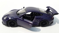 Porsche 911 GT3 RS Fioletowe Metalowy Model WELLY 1:34