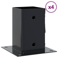 4 db antracit porszórt acél oszlopalapok négyzet alakú 81x81 mm