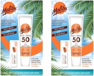 Malibu Pleťový krém SPF50 + Rúž SPF30 Sada x2ks